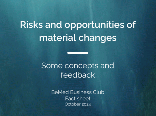 Technical Sheet – Risks and opportunities of material changes...